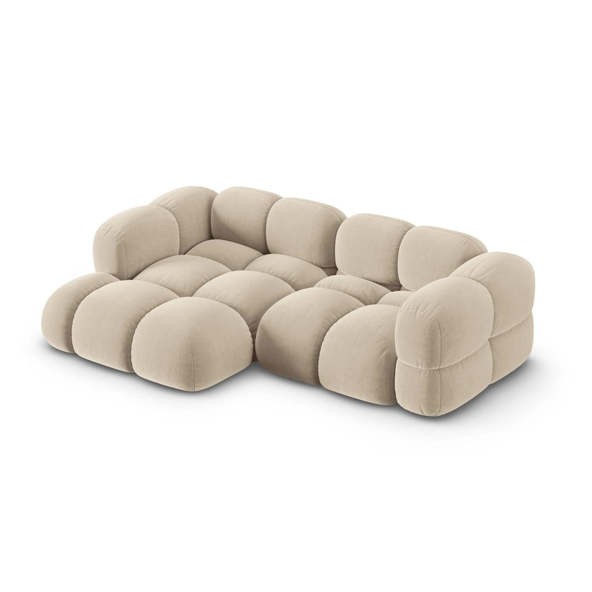Loretto 3-Sitzer Ecksofa, Linke Seite, aus Samt oder Strukturstoff, 250x147x68 cm von Cosmopolitan Design – Bild 4