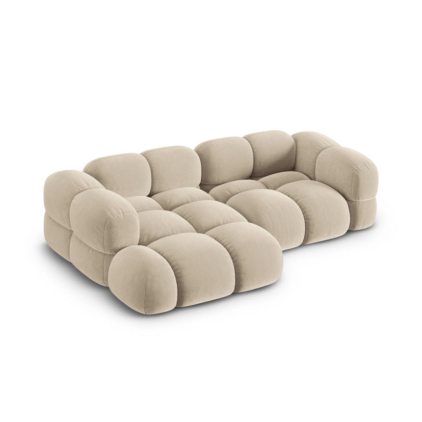Loretto 3-Sitzer Ecksofa, Linke Seite, aus Samt oder Strukturstoff, 250x147x68 cm von Cosmopolitan Design – Bild 5