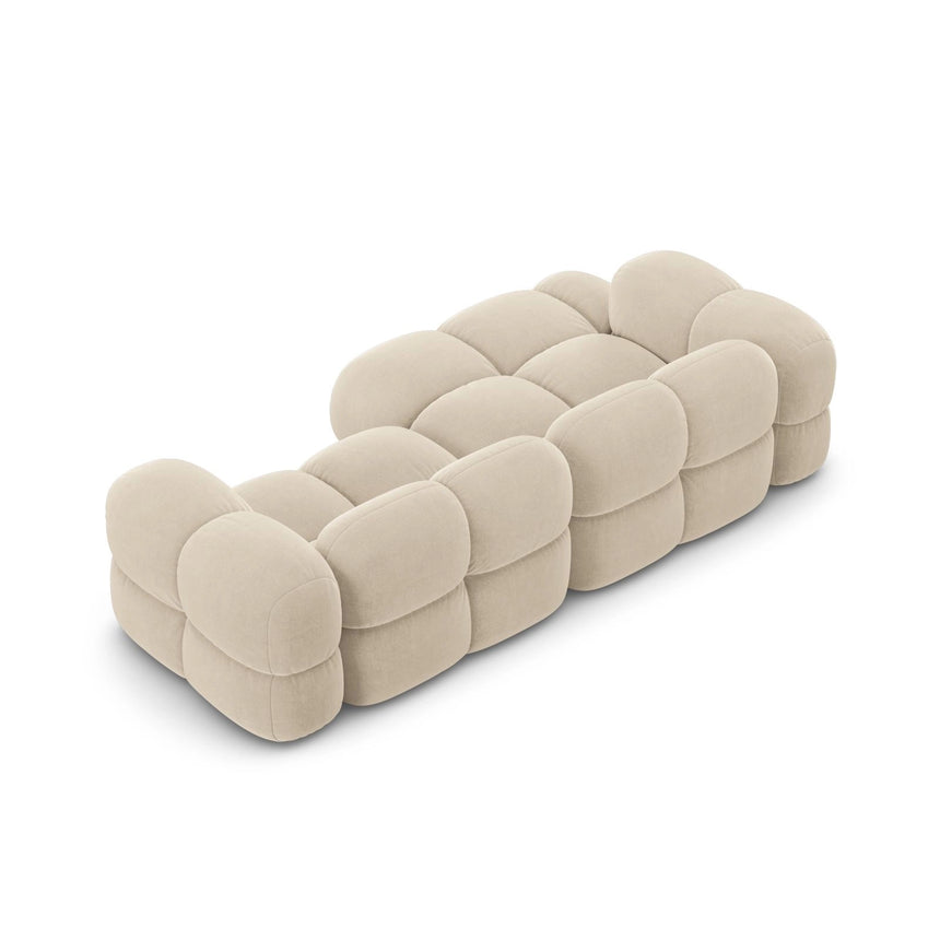 Loretto 3-Sitzer Ecksofa, Linke Seite, aus Samt oder Strukturstoff, 250x147x68 cm von Cosmopolitan Design – Bild 6