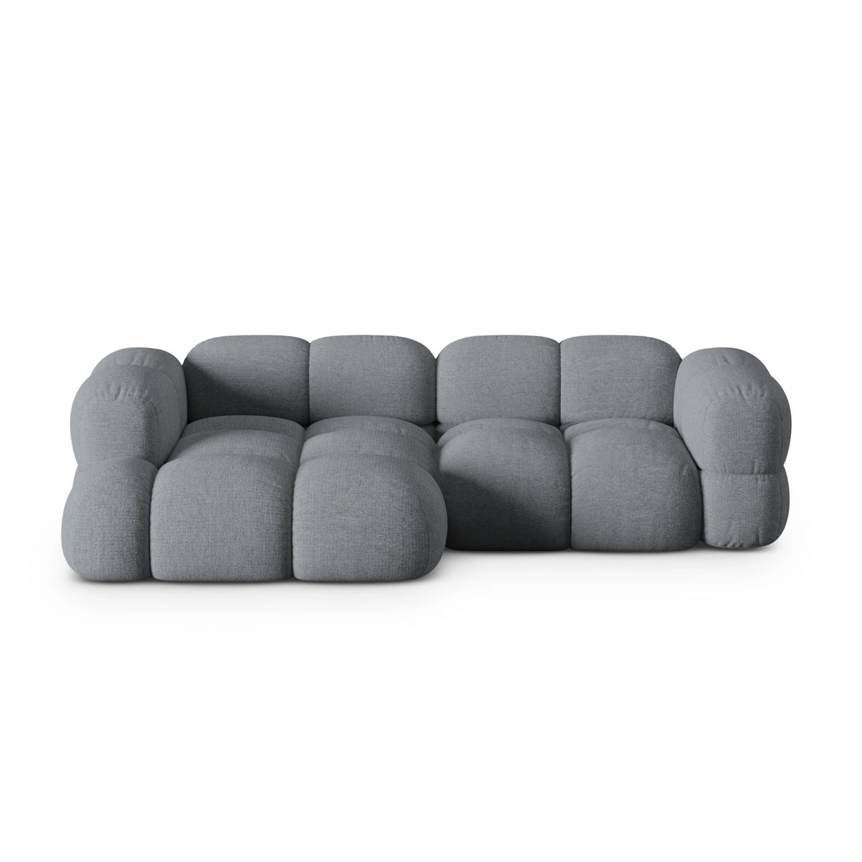 Loretto 3-Sitzer Ecksofa, Linke Seite, aus Strukturierter Stoff in Grau (Sorella 89), 250x147x68 cm von Cosmopolitan Design – Bild 1
