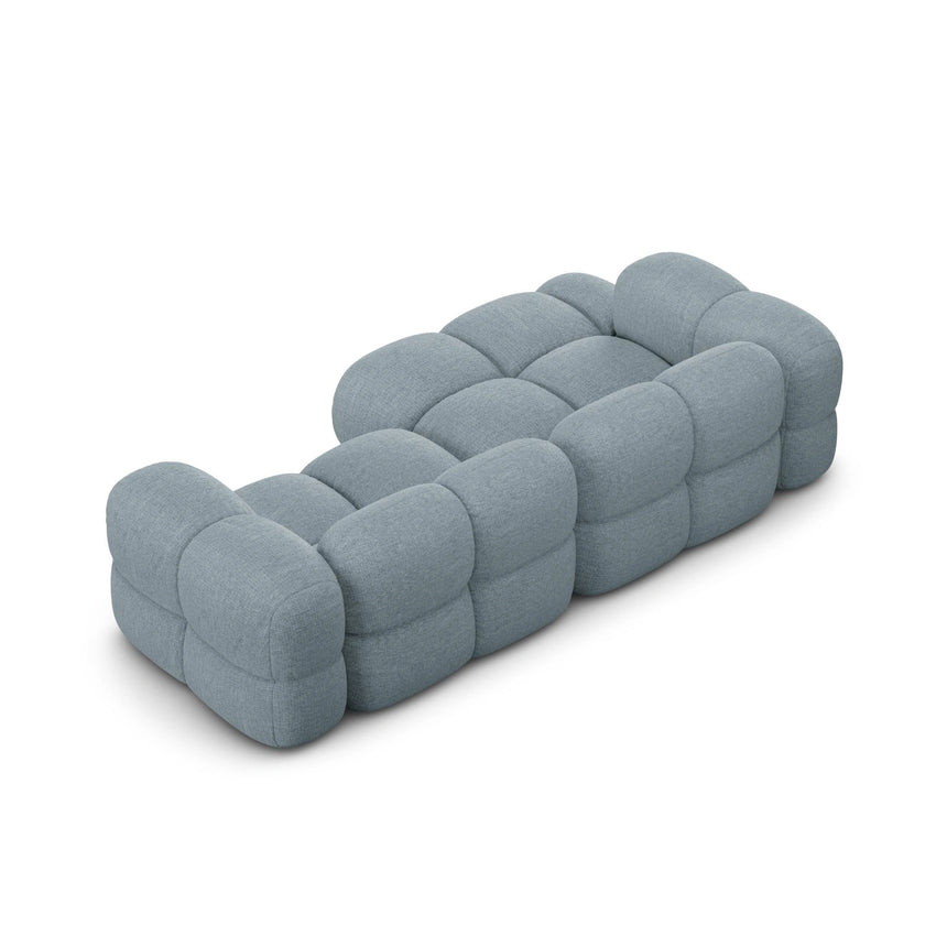 Loretto 3-Sitzer Ecksofa, Linke Seite, aus Strukturierter Stoff in Pastellblau (Sorella 70), 250x147x68 cm von Cosmopolitan Design – Bild 6