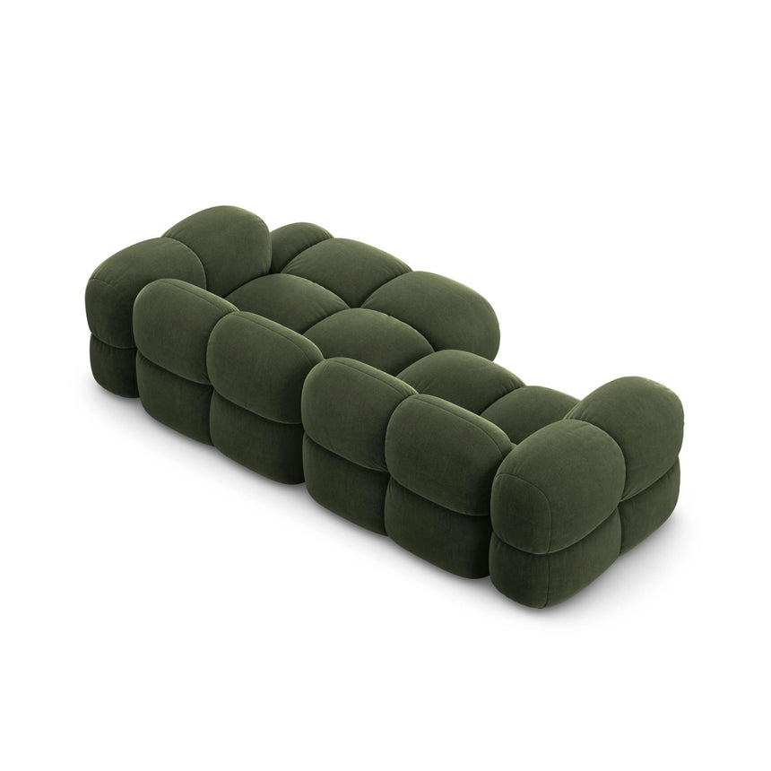 Loretto 3-Sitzer Ecksofa, Rechte Seite, aus Samt in Grün (Vogue 11), 250x147x68 cm von Cosmopolitan Design – Bild 6