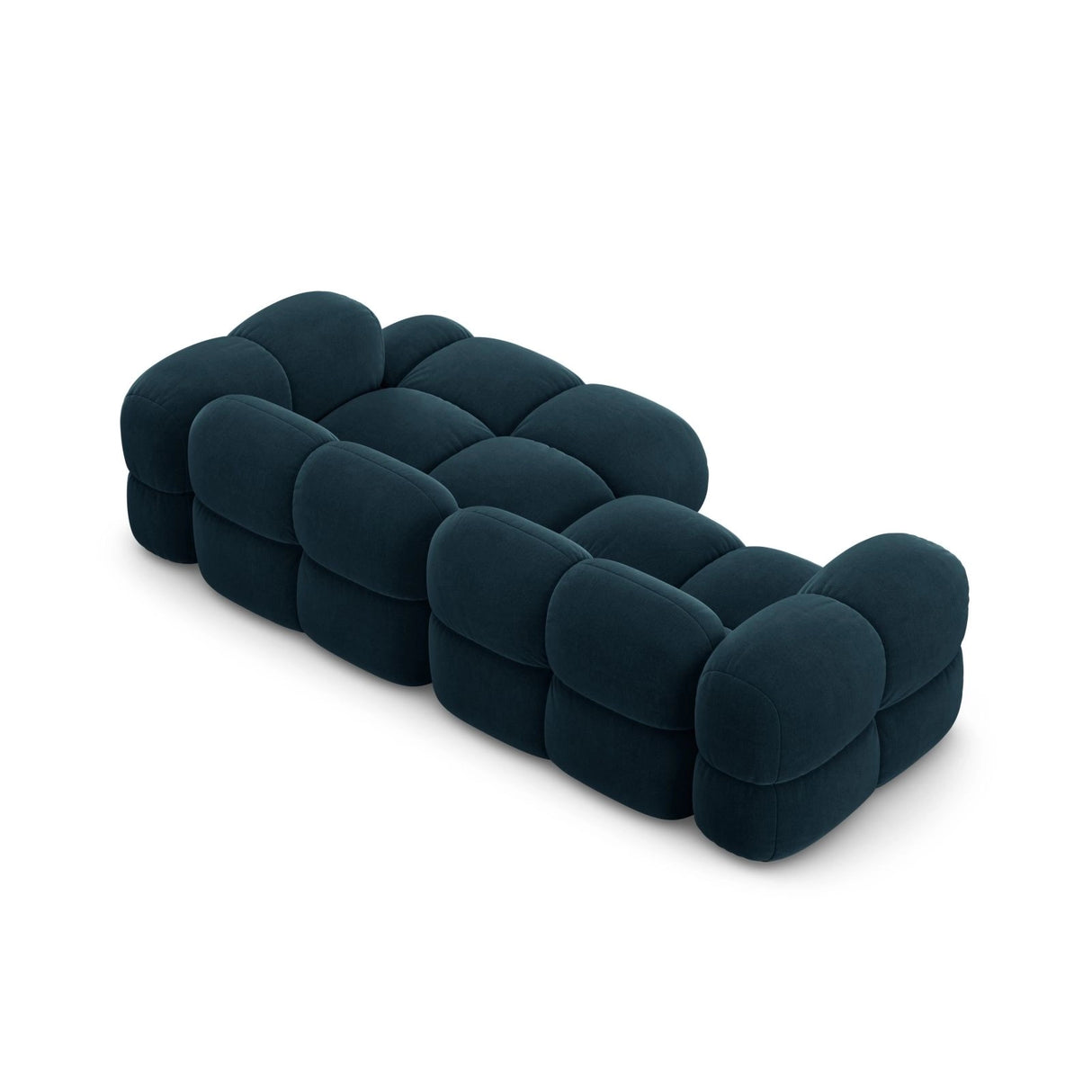 Loretto 3-Sitzer Ecksofa, Rechte Seite, aus Samt in Tiefes Petrol (Vogue 13), 250x147x68 cm von Cosmopolitan Design – Bild 6