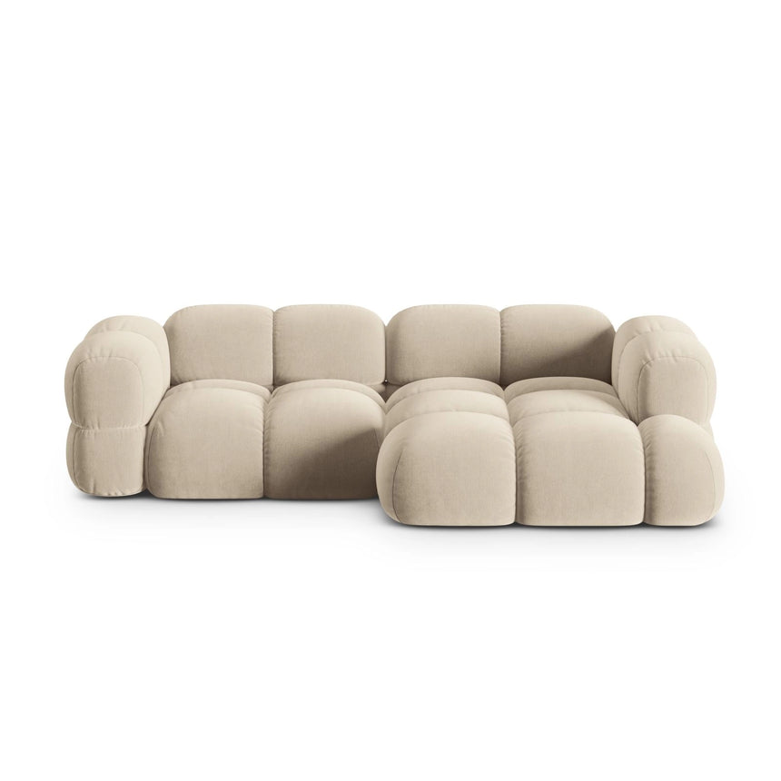 Loretto 3-Sitzer Ecksofa, Rechte Seite, aus Samt oder Strukturstoff, 250x147x68 cm von Cosmopolitan Design – Bild 1