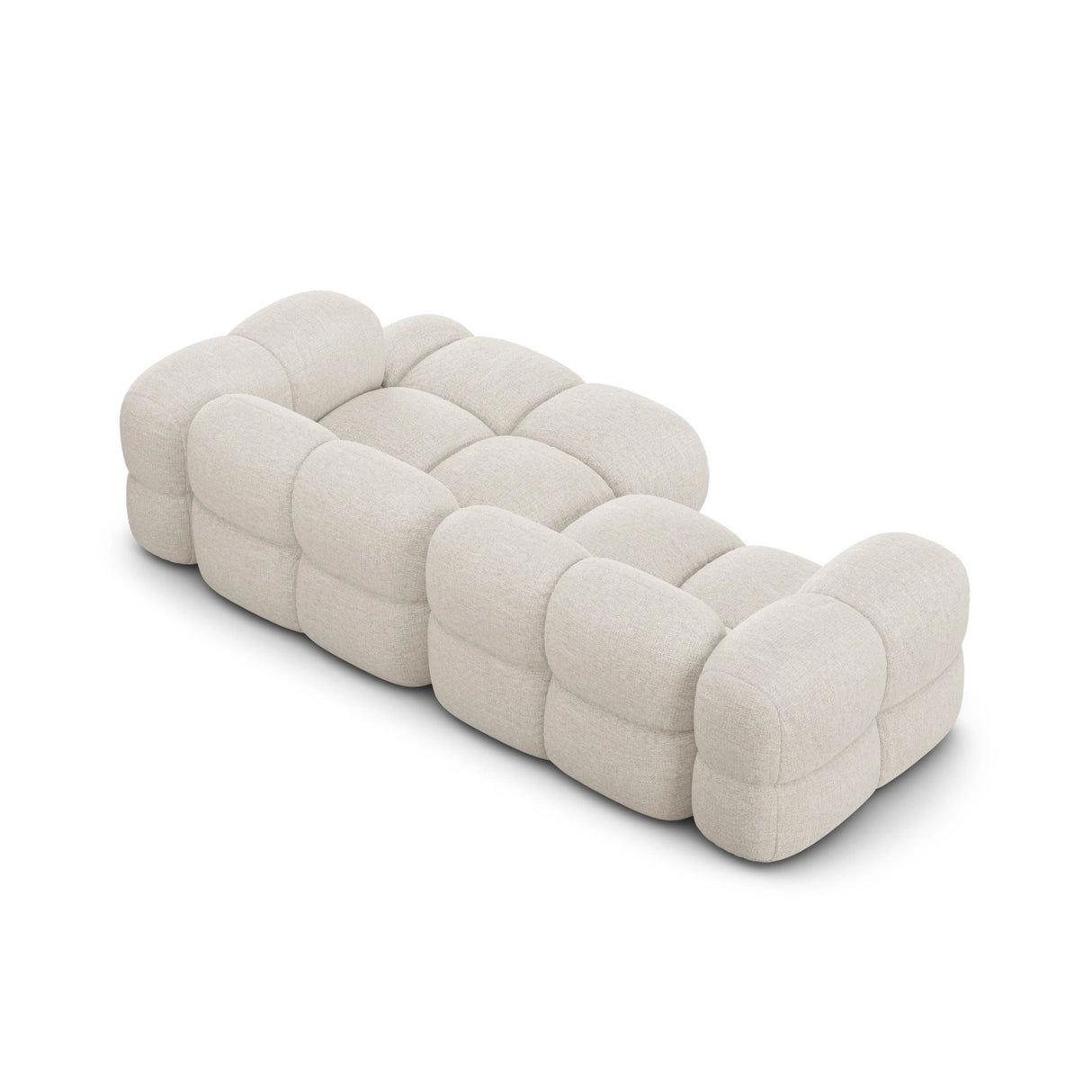 Loretto 3-Sitzer Ecksofa, Rechte Seite, aus Strukturierter Stoff in Beige (Sorella 03), 250x147x68 cm von Cosmopolitan Design – Bild 6