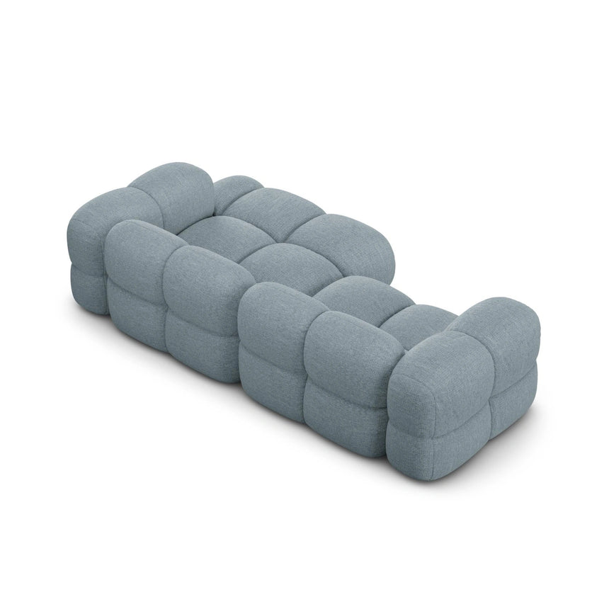 Loretto 3-Sitzer Ecksofa, Rechte Seite, aus Strukturierter Stoff in Pastellblau (Sorella 70), 250x147x68 cm von Cosmopolitan Design – Bild 6