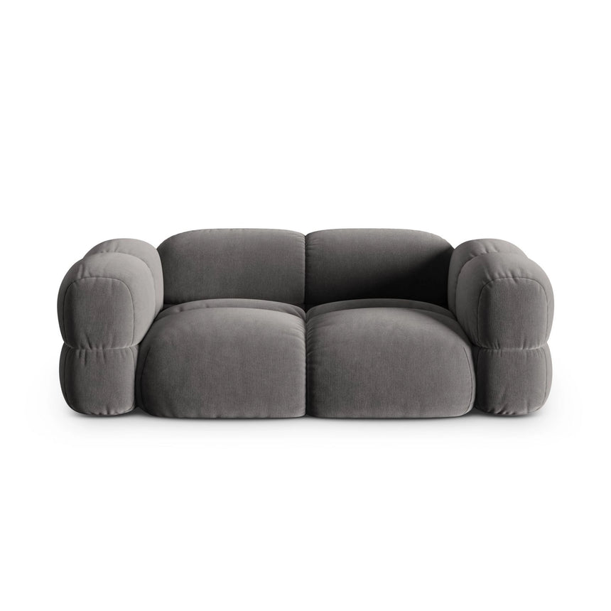 Loretto 3-Sitzer Sofa aus Samt in Grau (Vogue 15), 210x100x68 cm von Cosmopolitan Design – Bild 1