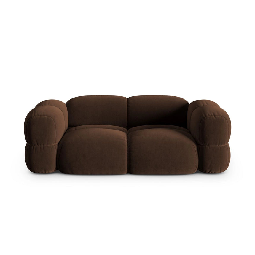 Loretto 3-Sitzer Sofa aus Samt in Schokolade (Vogue 6), 210x100x68 cm von Cosmopolitan Design – Bild 1