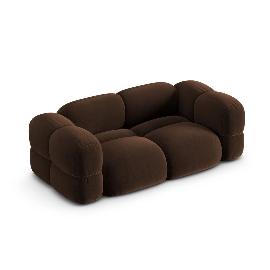 Loretto 3-Sitzer Sofa aus Samt in Schokolade (Vogue 6), 210x100x68 cm von Cosmopolitan Design – Bild 5