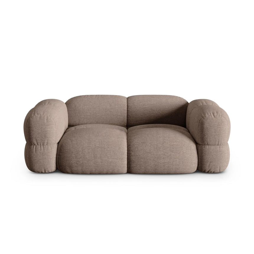 Loretto 3-Sitzer Sofa aus Strukturierter Stoff in Cappuccino (Sorella 21), 210x100x68 cm von Cosmopolitan Design – Bild 1