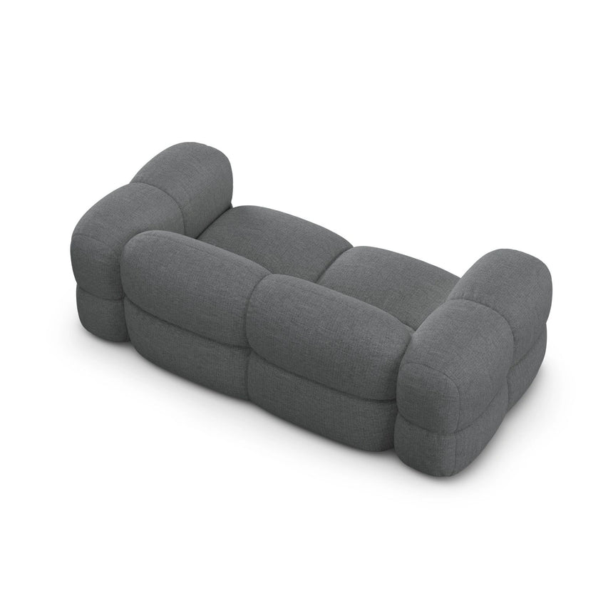 Loretto 3-Sitzer Sofa aus Strukturierter Stoff in Grau (Sorella 89), 210x100x68 cm von Cosmopolitan Design – Bild 6