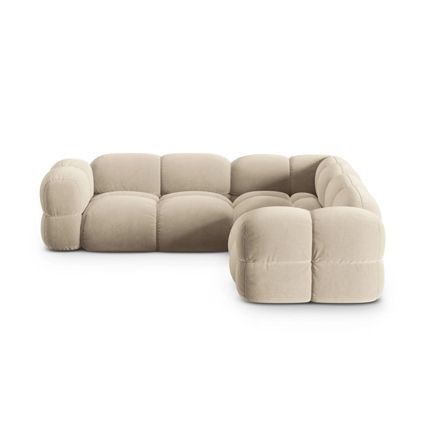 Loretto 4-Sitzer Ecksofa, symmetrisch, aus Samt oder Strukturstoff, 250x250x68 cm von Cosmopolitan Design – Bild 4