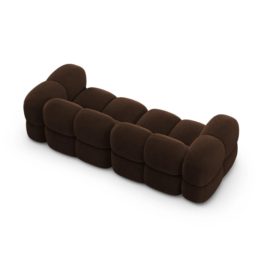Loretto 4-Sitzer Sofa aus Samt in Schokolade (Vogue 6), 250x100x68 cm von Cosmopolitan Design – Bild 6