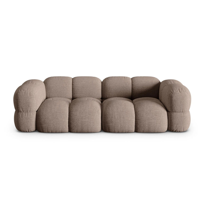 Loretto 4-Sitzer Sofa aus Strukturierter Stoff in Cappuccino (Sorella 21), 250x100x68 cm von Cosmopolitan Design – Bild 1