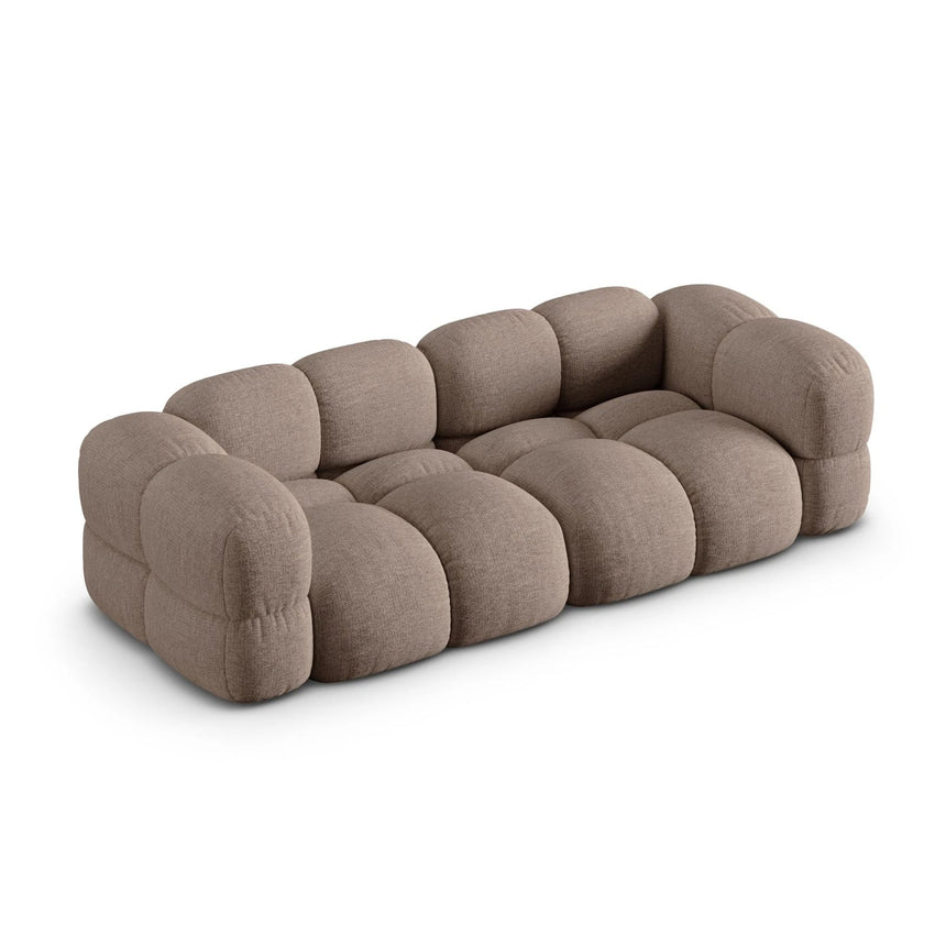 Loretto 4-Sitzer Sofa aus Strukturierter Stoff in Cappuccino (Sorella 21), 250x100x68 cm von Cosmopolitan Design – Bild 5