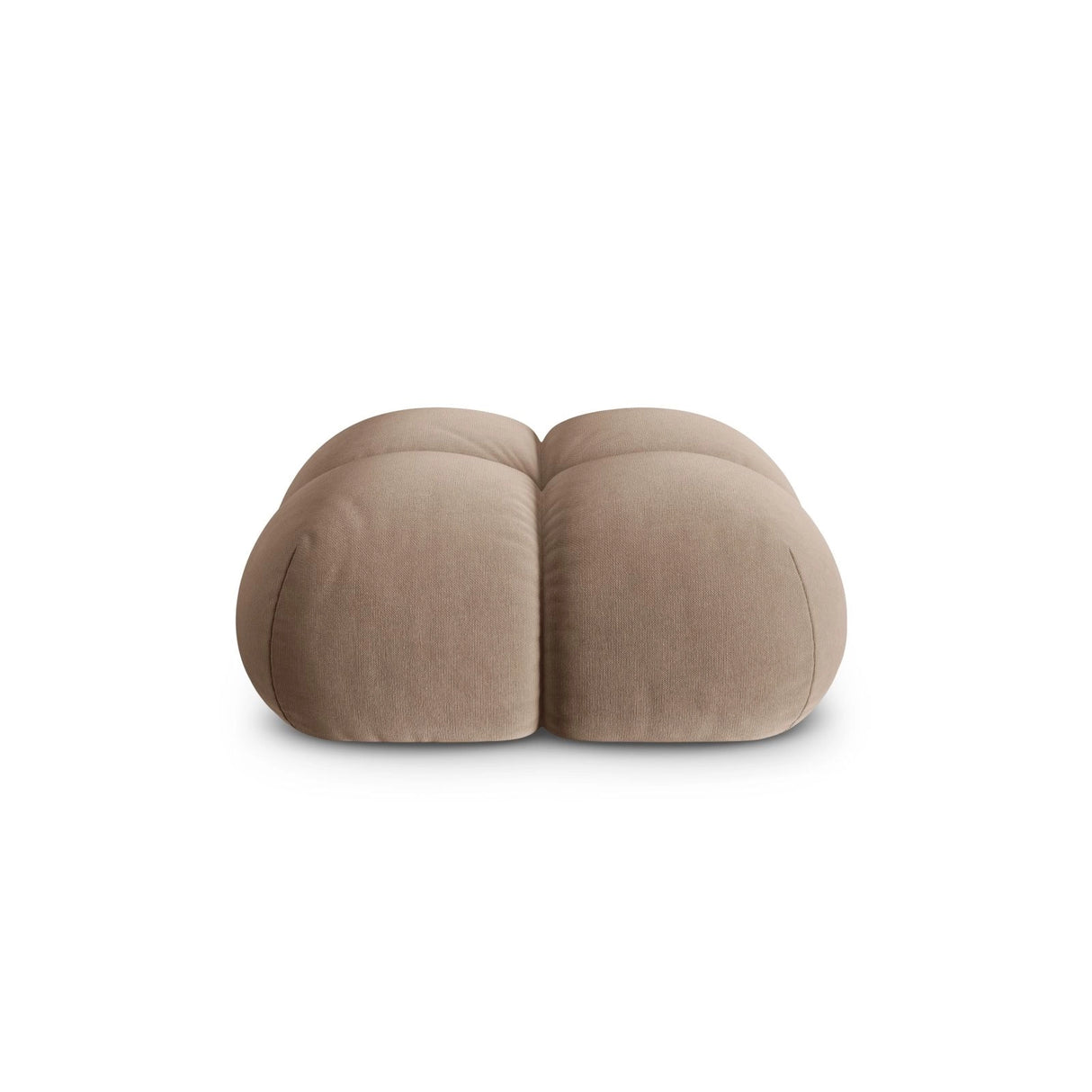 Loretto Pouf aus Samt in Dunkelbeige (Vogue 3), 90x90x40 cm von Cosmopolitan Design – Bild 1