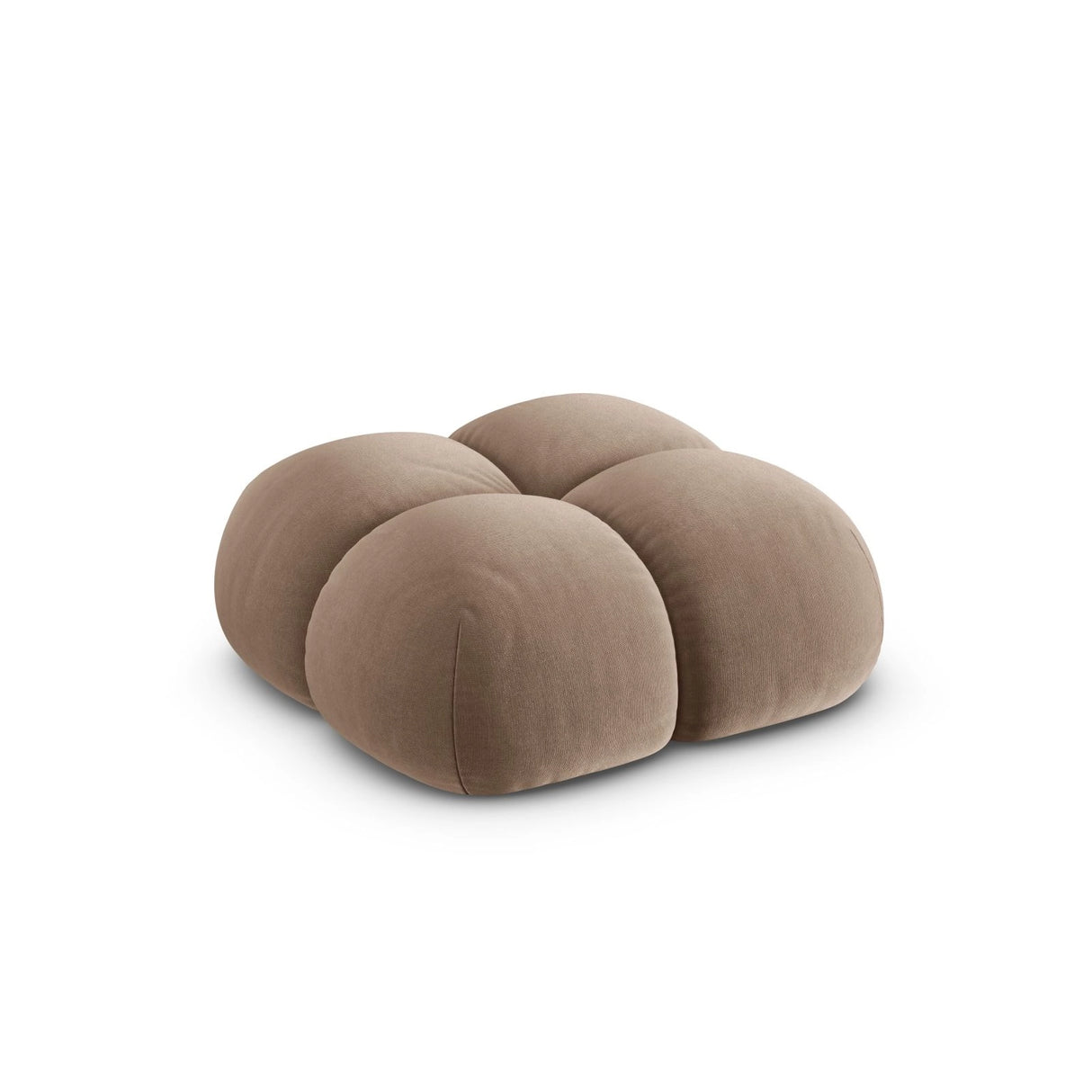 Loretto Pouf aus Samt in Dunkelbeige (Vogue 3), 90x90x40 cm von Cosmopolitan Design – Bild 4