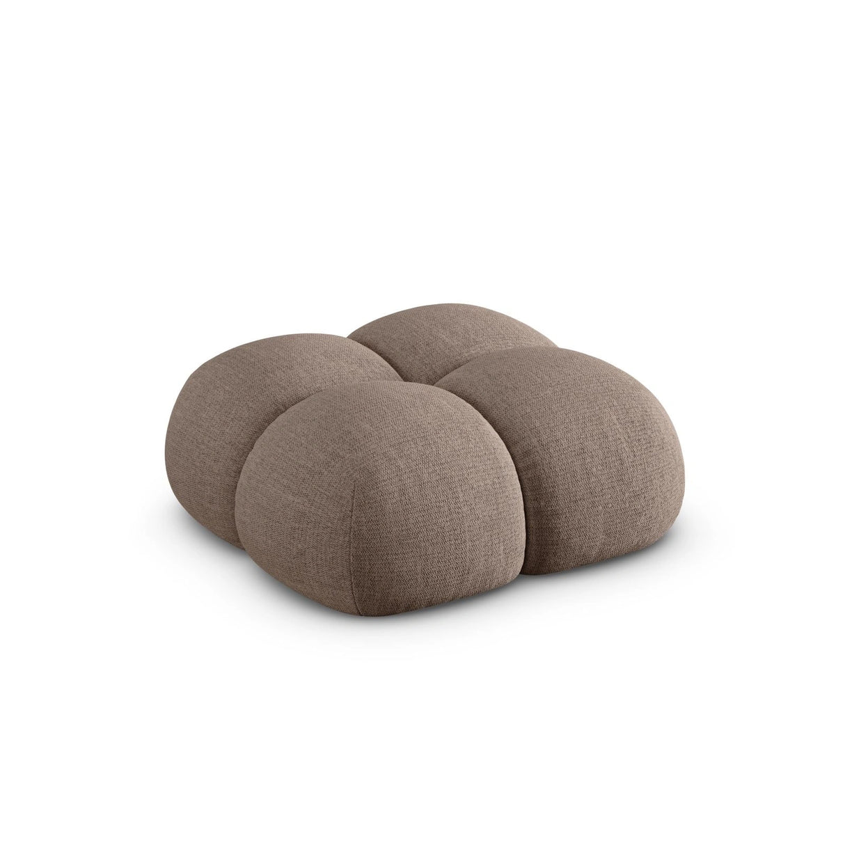 Loretto Pouf aus Strukturierter Stoff in Cappuccino (Sorella 21), 90x90x40 cm von Cosmopolitan Design – Bild 4