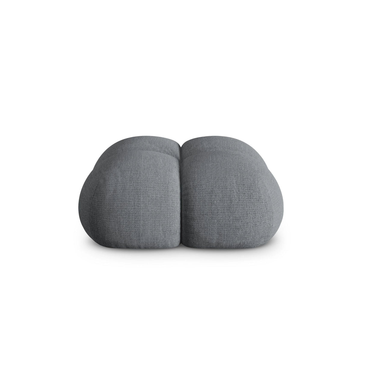 Loretto Pouf aus Strukturierter Stoff in Grau (Sorella 89), 90x90x40 cm von Cosmopolitan Design – Bild 1
