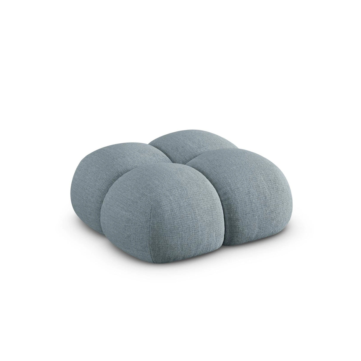 Loretto Pouf aus Strukturierter Stoff in Pastellblau (Sorella 70), 90x90x40 cm von Cosmopolitan Design – Bild 4