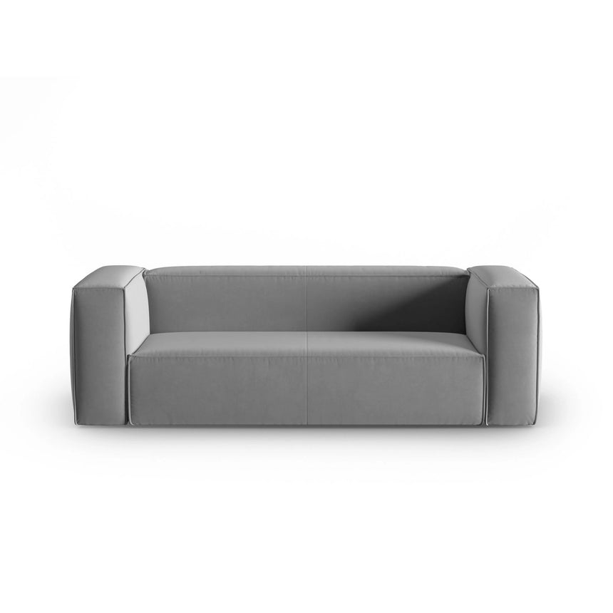 Mackay 3-Sitzer Sofa aus Samt in Hellgrau (Casino Ash), 200x94x73 cm von Cosmopolitan Design – Bild 1