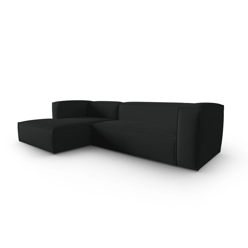 Mackay 4-Sitzer Ecksofa, Linke Seite, aus Strukturierter Stoff in Anthrazit (Bubble 17), 282x166x73 cm von Cosmopolitan Design – Bild 3