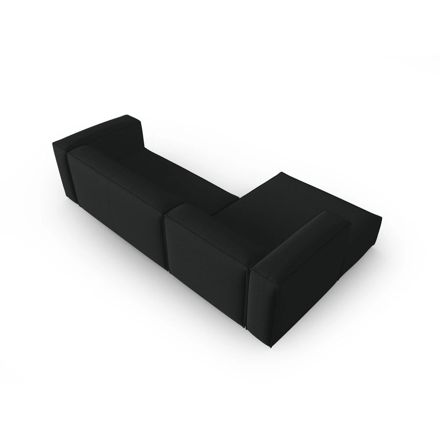 Mackay 4-Sitzer Ecksofa, Linke Seite, aus Strukturierter Stoff in Anthrazit (Bubble 17), 282x166x73 cm von Cosmopolitan Design – Bild 4
