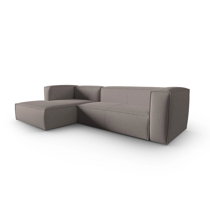 Mackay 4-Sitzer Ecksofa, Linke Seite, aus Strukturierter Stoff in Cappuccino (Bubble 4), 282x166x73 cm von Cosmopolitan Design – Bild 3