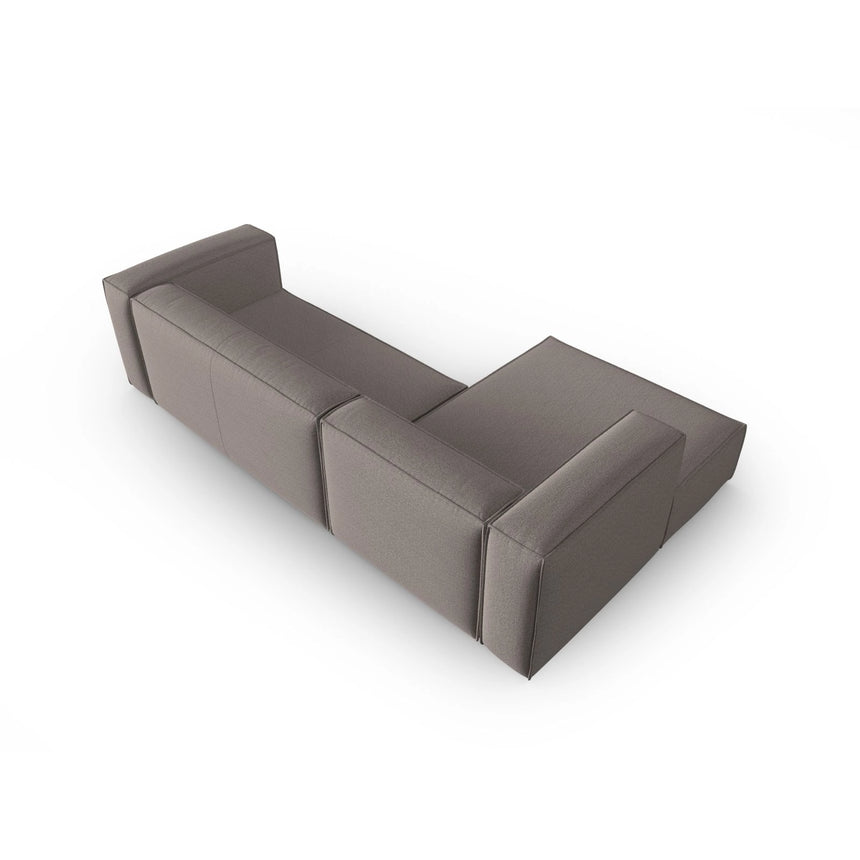 Mackay 4-Sitzer Ecksofa, Linke Seite, aus Strukturierter Stoff in Cappuccino (Bubble 4), 282x166x73 cm von Cosmopolitan Design – Bild 4