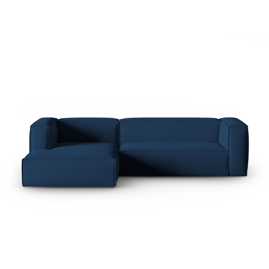 Mackay 4-Sitzer Ecksofa, Linke Seite, aus Strukturierter Stoff in Dunkelblau (Bubble 16), 282x166x73 cm von Cosmopolitan Design – Bild 1