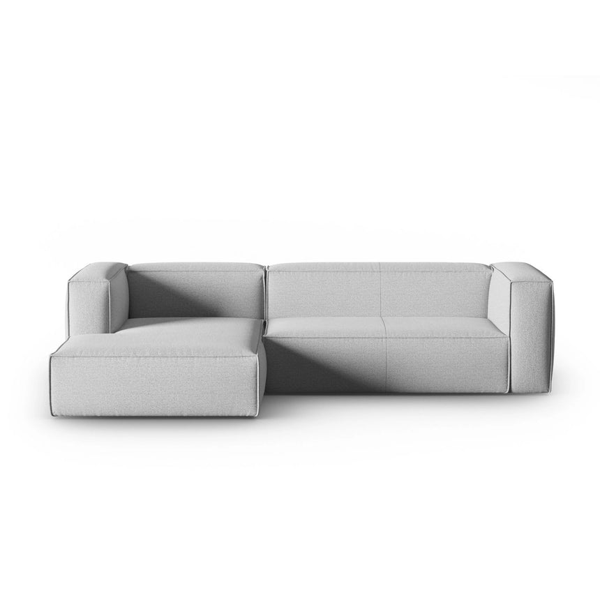 Mackay 4-Sitzer Ecksofa, Linke Seite, aus Strukturierter Stoff in Grau (Bubble 6), 282x166x73 cm von Cosmopolitan Design – Bild 1
