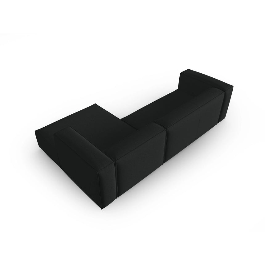 Mackay 4-Sitzer Ecksofa, Rechte Seite, aus Strukturierter Stoff in Anthrazit (Bubble 17), 282x166x73 cm von Cosmopolitan Design – Bild 4