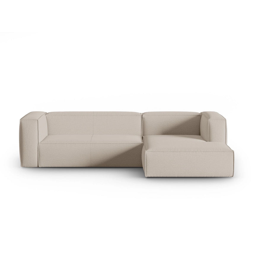 Mackay 4-Sitzer Ecksofa, Rechte Seite, aus Strukturierter Stoff in Beige (Bubble 2), 282x166x73 cm von Cosmopolitan Design – Bild 1
