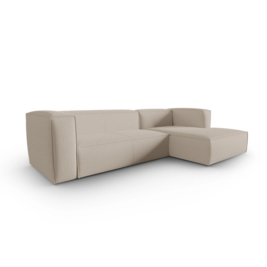 Mackay 4-Sitzer Ecksofa, Rechte Seite, aus Strukturierter Stoff in Beige (Bubble 2), 282x166x73 cm von Cosmopolitan Design – Bild 3