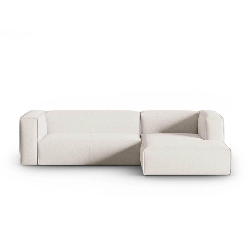 Mackay 4-Sitzer Ecksofa, Rechte Seite, aus Strukturierter Stoff in Elfenbein (Bubble 1), 282x166x73 cm von Cosmopolitan Design – Bild 1
