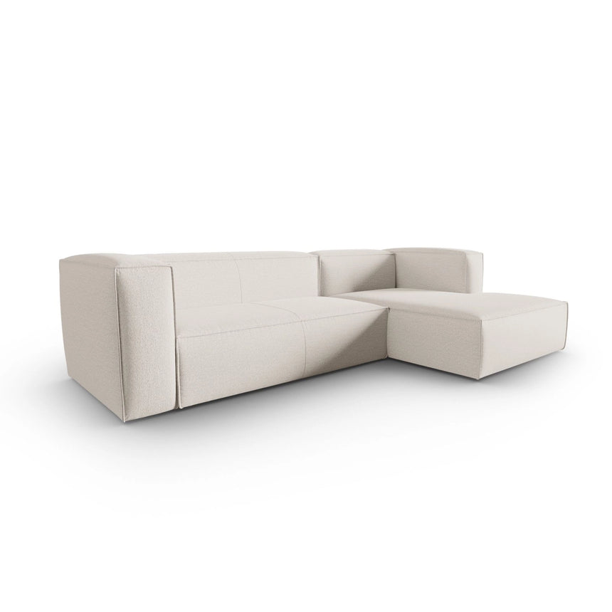 Mackay 4-Sitzer Ecksofa, Rechte Seite, aus Strukturierter Stoff in Elfenbein (Bubble 1), 282x166x73 cm von Cosmopolitan Design – Bild 3
