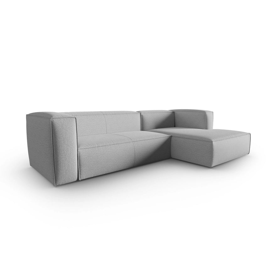 Mackay 4-Sitzer Ecksofa, Rechte Seite, aus Strukturierter Stoff in Grau (Bubble 6), 282x166x73 cm von Cosmopolitan Design – Bild 3