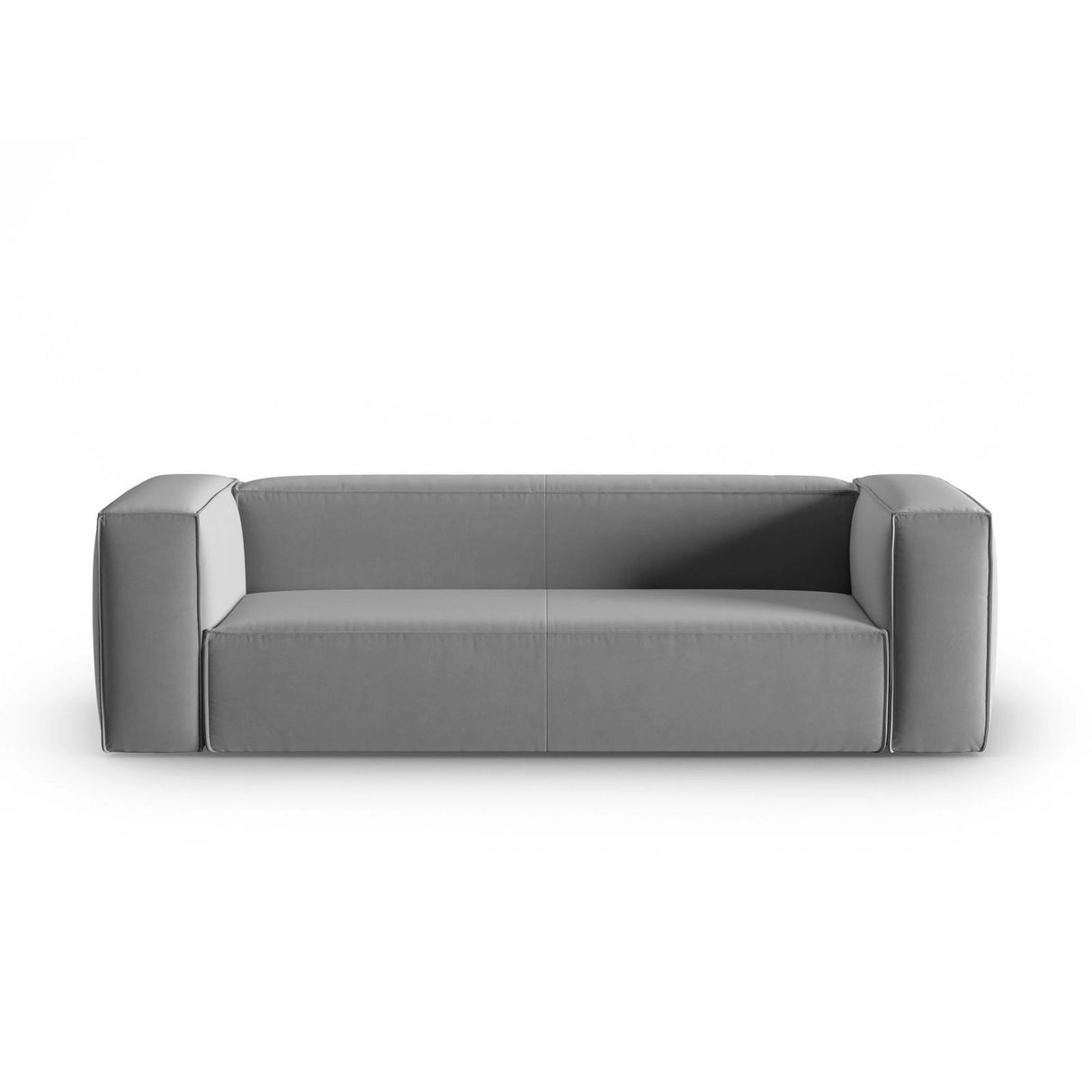 Mackay 4-Sitzer Sofa aus Samt in Hellgrau (Casino Ash), 230x94x73 cm von Cosmopolitan Design – Bild 1