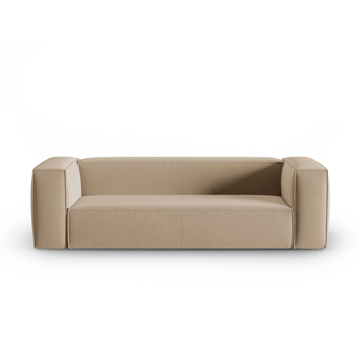 Mackay 4-Sitzer Sofa aus Samt in Sand (Casino Lion), 230x94x73 cm von Cosmopolitan Design – Bild 1