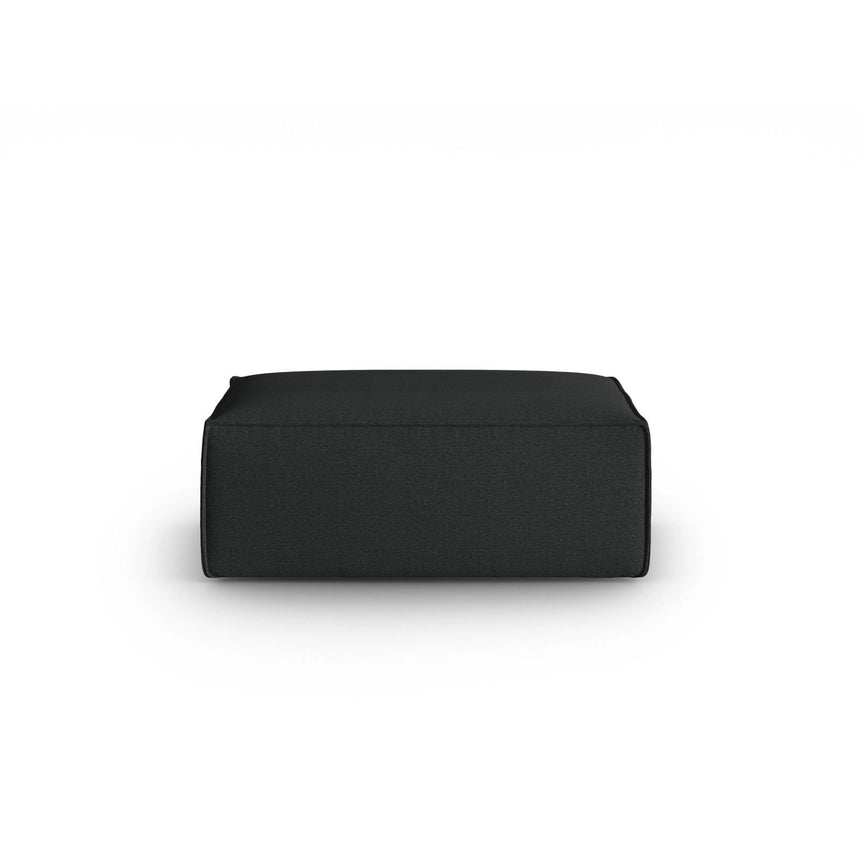 Mackay Pouf aus Strukturierter Stoff in Anthrazit (Bubble 17), 100x69x40 cm von Cosmopolitan Design – Bild 1
