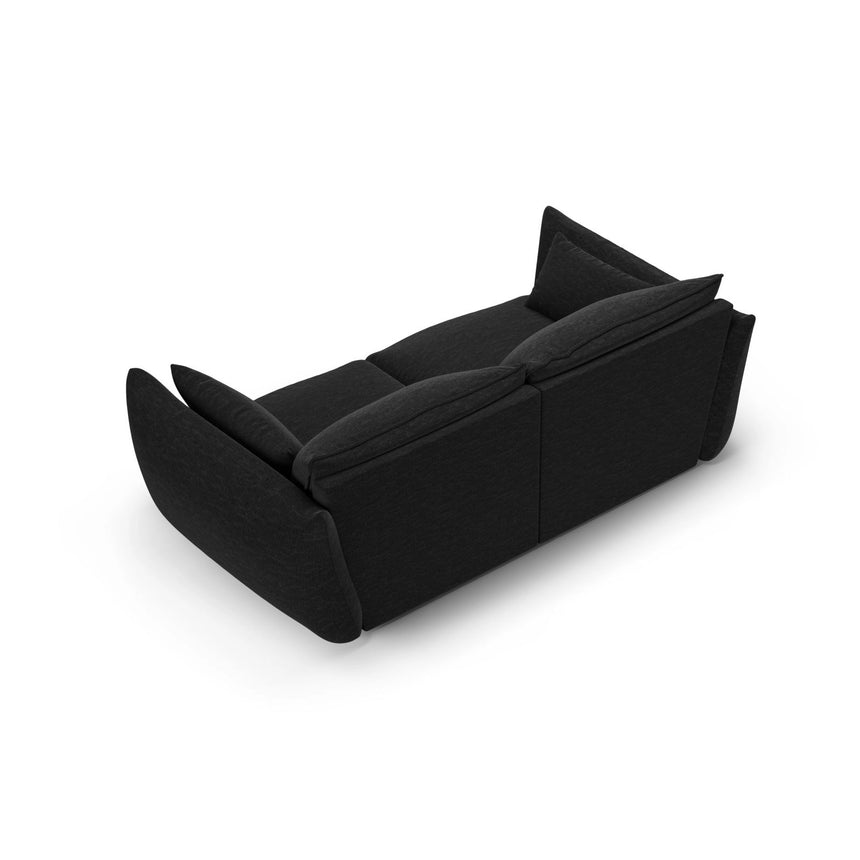 Matera 2-Sitzer Sofa aus Chenille in Schwarz (Haga 19), 180x110 cm von Cosmopolitan Design – Bild 3