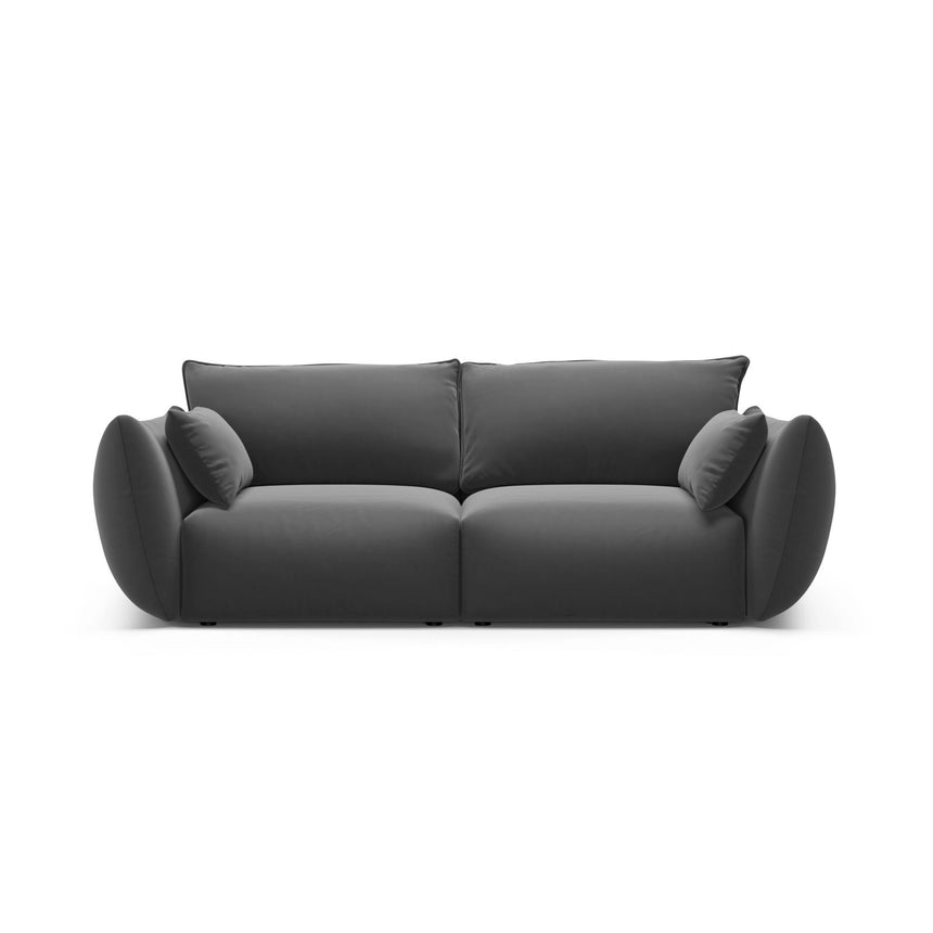Matera 2-Sitzer Sofa aus Samt in Dunkelgrau (Salvador 18), 180x110 cm von Cosmopolitan Design – Bild 1