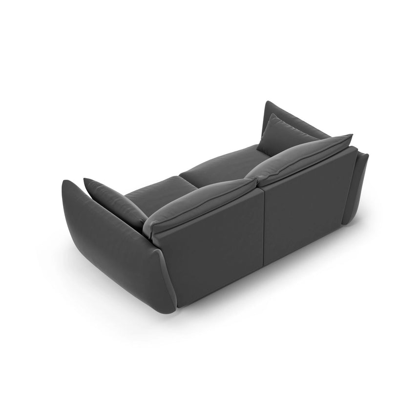 Matera 2-Sitzer Sofa aus Samt in Dunkelgrau (Salvador 18), 180x110 cm von Cosmopolitan Design – Bild 3