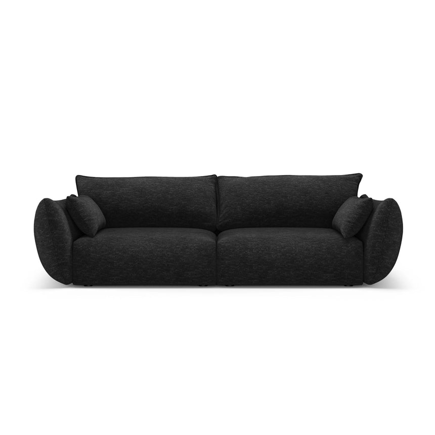 Matera 3-Sitzer Sofa aus Chenille in Schwarz (Haga 19), 208x110x85 cm von Cosmopolitan Design – Bild 1