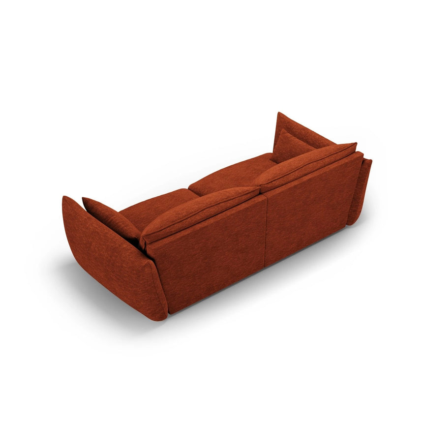 Matera 3-Sitzer Sofa aus Chenille in Terrakotta (Haga 44), 208x110x85 cm von Cosmopolitan Design – Bild 4