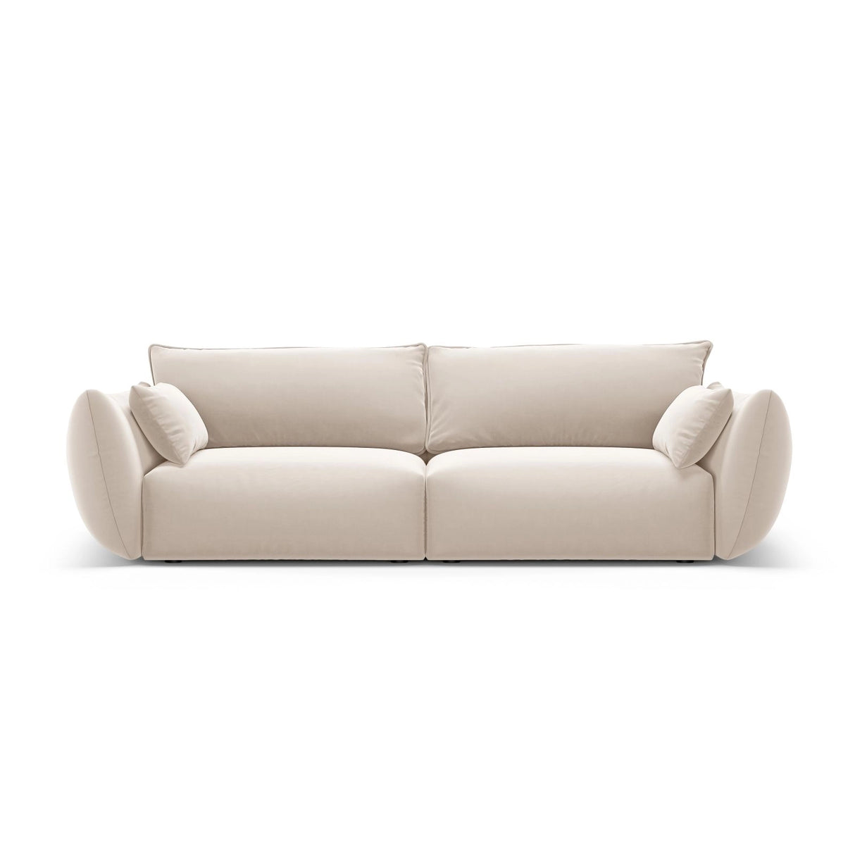 Matera 3-Sitzer Sofa aus Samt in Beige (Salvador 1), 208x110x85 cm von Cosmopolitan Design – Bild 1