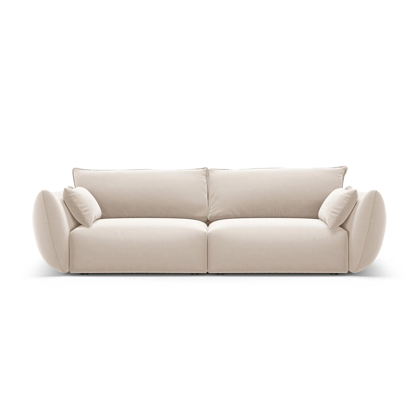 Matera 3-Sitzer Sofa aus Samt in Beige (Salvador 1), 208x110x85 cm von Cosmopolitan Design – Bild 1