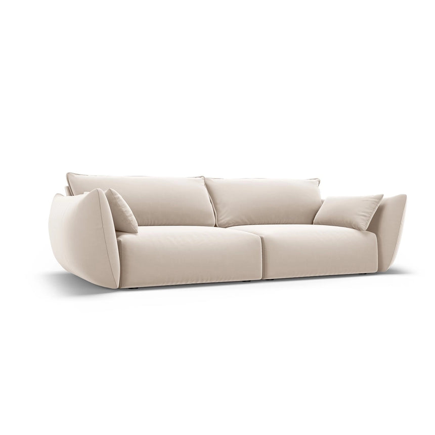 Matera 3-Sitzer Sofa aus Samt in Beige (Salvador 1), 208x110x85 cm von Cosmopolitan Design – Bild 3