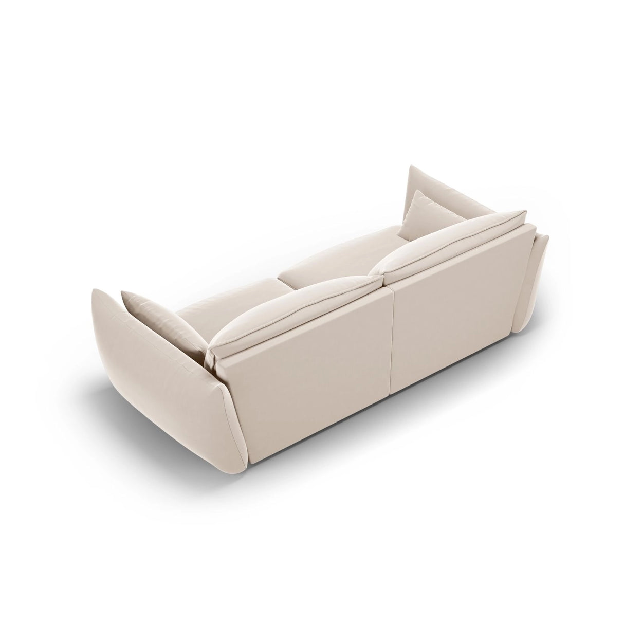 Matera 3-Sitzer Sofa aus Samt in Beige (Salvador 1), 208x110x85 cm von Cosmopolitan Design – Bild 4
