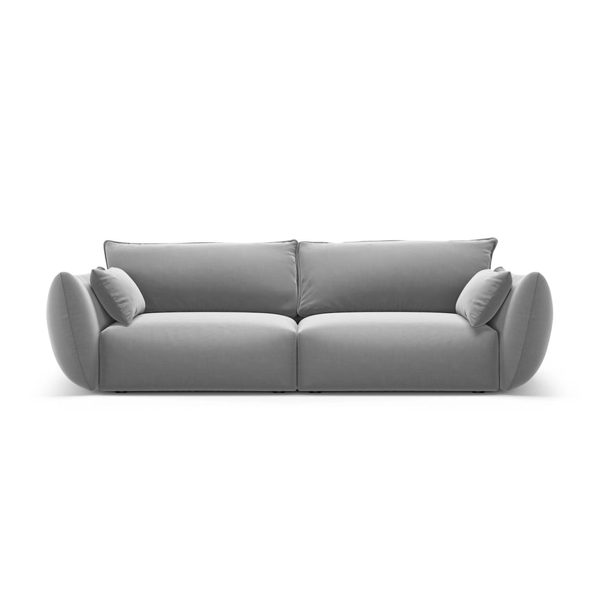 Matera 3-Sitzer Sofa aus Samt in Grau (Salvador 17), 208x110x85 cm von Cosmopolitan Design – Bild 1